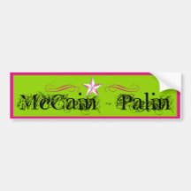 Autocolante no vidro traseiro de McCain Palin Adesivo
