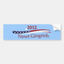 Autocolante no vidro traseiro de Newt Gingrich Adesivos