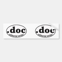 Autocolante no vidro traseiro do escritor editoria adesivo
