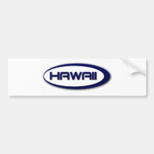 Autocolante no vidro traseiro do Oval de Havaí Adesivos