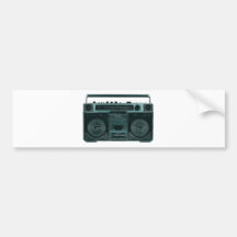 autocolante no vidro traseiro estereofónico retro adesivo