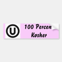 Autocolante no vidro traseiro KOSHER de 100%… Adesivo
