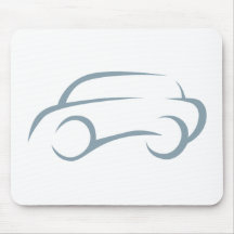 Automóvel no estilo do desenho da abanada mouse pads