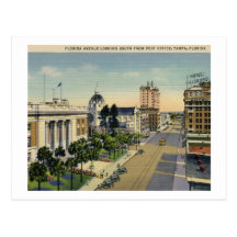 Avenida de Florida., vintage de Tampa Cartões Postais