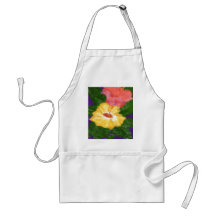 Avental de dois hibiscus