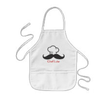 Avental do Moustache do cozinheiro chefe dos miúdo