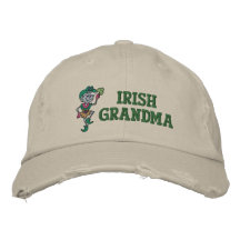 Avó irlandesa chapéu bordado boné