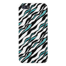azul bonito feminino da zebra do cobrir do iPhone  iPhone 5 Capa