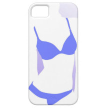 Azul da menina do biquini iPhone 5 capas