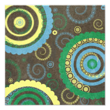 AZUL do MARROM 194__retro-circles-paper-pattern AM Artes De Fotos