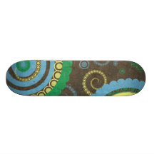 AZUL do MARROM 194__retro-circles-paper-pattern AM Skate