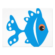 azul do peixe convite personalizado