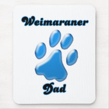 Azul Pawprint do pai de Weimaraner Mousepad