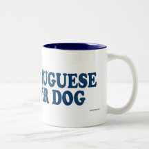 Azul português do cão de água canecas