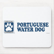 Azul português do cão de água mousepads