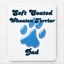 Azul Wheaten brandamente revestido Pawprint do pai Mousepad
