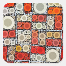 Azulejo de mosaico moderno legal do vermelho alara adesivos