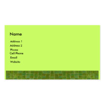azulejo verde cartões de visitas
