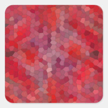 Azulejos de mosaico vermelhos adesivo quadrado