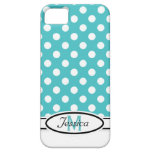 B & caso do iPhone 5 do monograma das bolinhas de  iPhone 5 Capas