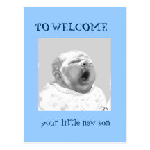 babyBOY Welcome Cartoes Postais