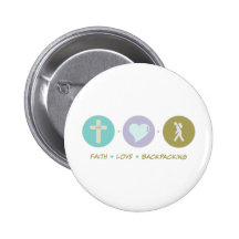 Backpacking do amor da fé botons