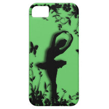 Bailarina no caso do iPhone 5 do verde do jardim iPhone 5 Capas