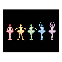 Bailarinas do arco-íris cartao postal