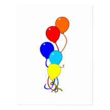 Ballons do aniversário cartão postal