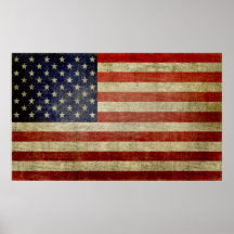 Bandeira americana resistida, afligida posters