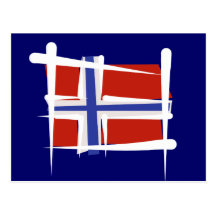 Bandeira da escova de Noruega Cartoes Postais