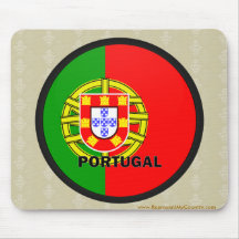 Bandeira da qualidade de Portugal Roundel Mouse Pads
