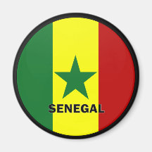 Bandeira da qualidade de Senegal Roundel Imã De Geladeira