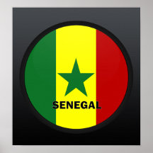 Bandeira da qualidade de Senegal Roundel Poster