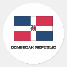 Bandeira da República Dominicana Adesivo Redondo