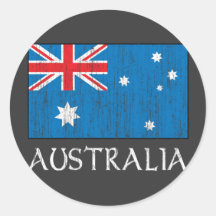 Bandeira de Austrália Adesivo Em Formato Redondo