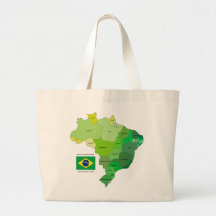Bandeira de Brasil e mapa político Bolsa Para Compra
