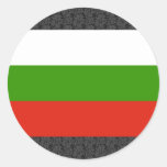 Bandeira de Bulgária Adesivo Redondo