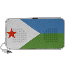 Bandeira de Djibouti Caixinha De Som Para Notebook
