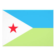 Bandeira de Djibouti Convites Personalizado
