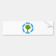 Bandeira de Eco com árvore verde Adesivos