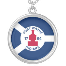 Bandeira de Fort Wayne, Indiana, os Estados Unidos Bijuteria