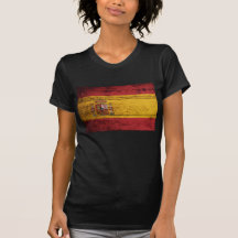 Bandeira de madeira velha da espanha; Espanhol Tshirts