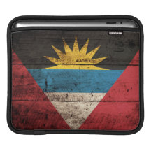 Bandeira de madeira velha de Antígua & de Barbuda Bolsa Para iPad