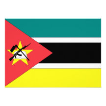 Bandeira de Mozambique Convite Personalizado