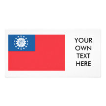 Bandeira de Myanmar Cartoes Com Foto Personalizados