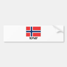 Bandeira de Noruega Adesivos