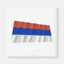 Bandeira de ondulação da República Sérvia Imas De Geladeira