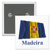 Bandeira de ondulação de Madeira com nome Boton