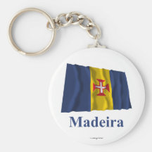 Bandeira de ondulação de Madeira com nome Chaveiro